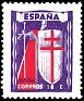 Spain 1943 Pro Tuberculosos 10 CTS Violeta Edifil 970. 970. Subida por susofe